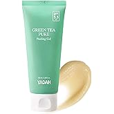 YADAH Green Tea Pure Peeling Gel, 3.4 Fl Oz - pH Balanced Exfoliating Gel with Natural Cellulose for Smooth, Resurface and Ev