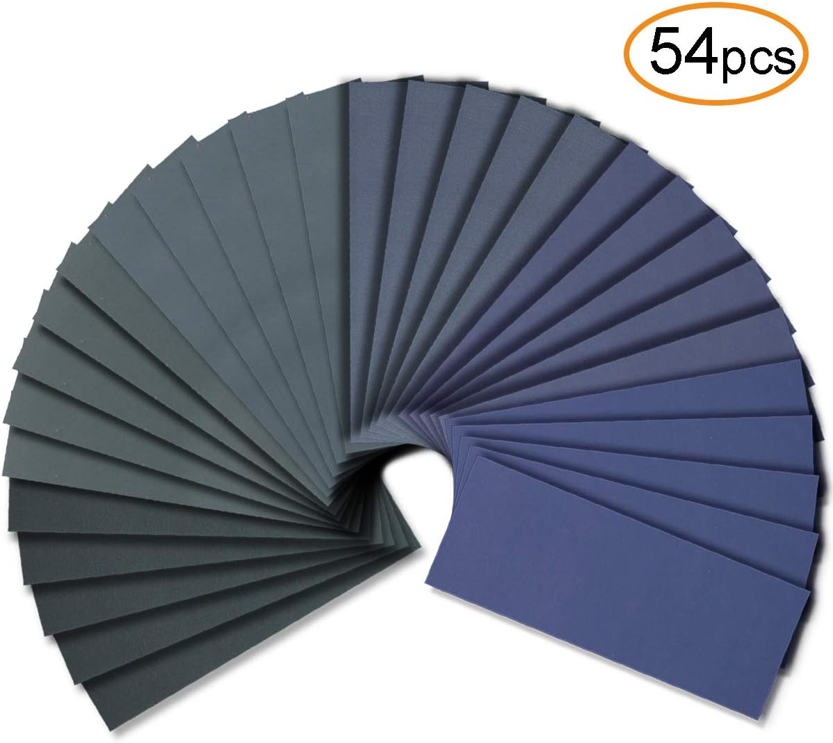 54pcs Wet Dry Sandpaper Assorted 3000/2500/2000/1500/1200/1000 Grit for Automotive Sanding: Industrial & Scientific