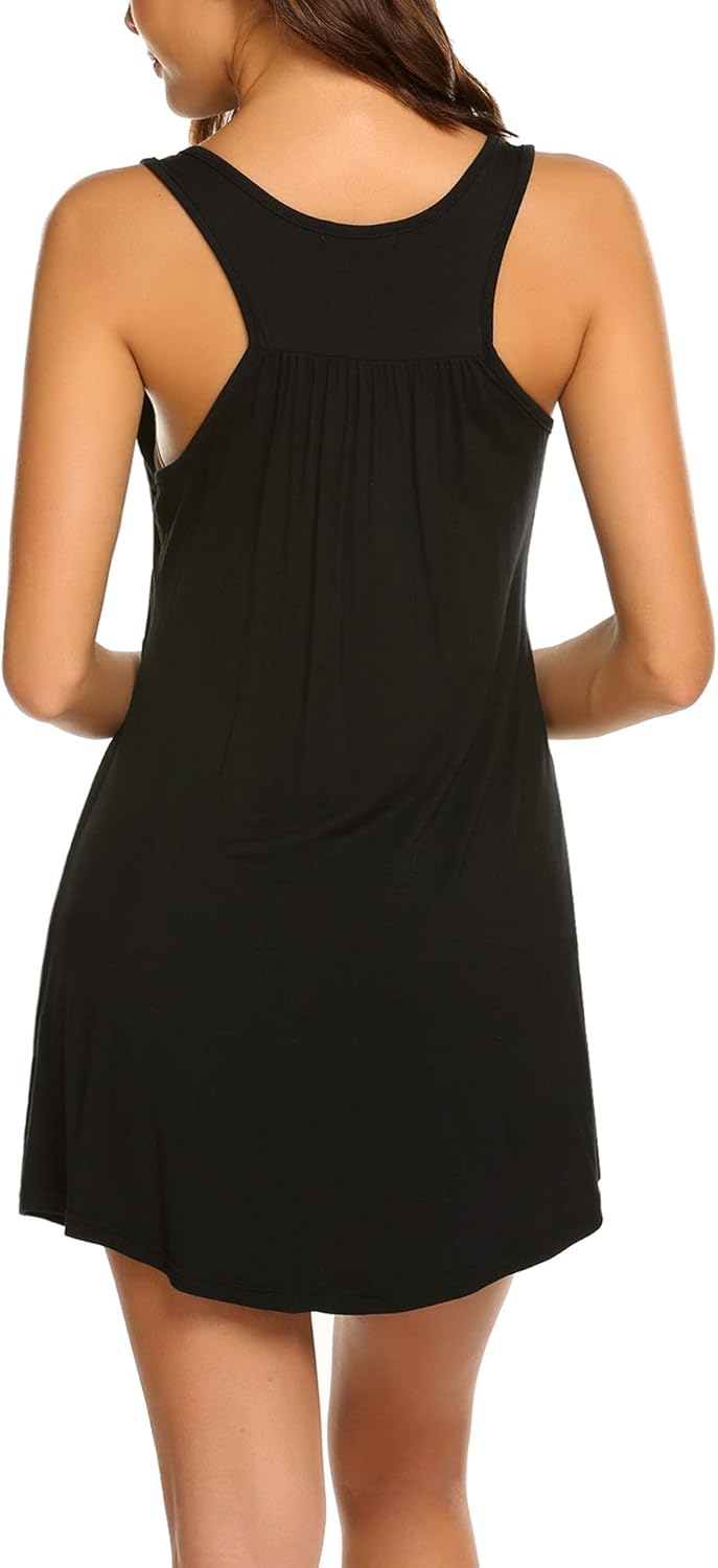 Avidlove Sleep Dress for Women Tank Nightgown Maternity Nursing Gown Sleeveless Sleepwear Nighties: Clothing