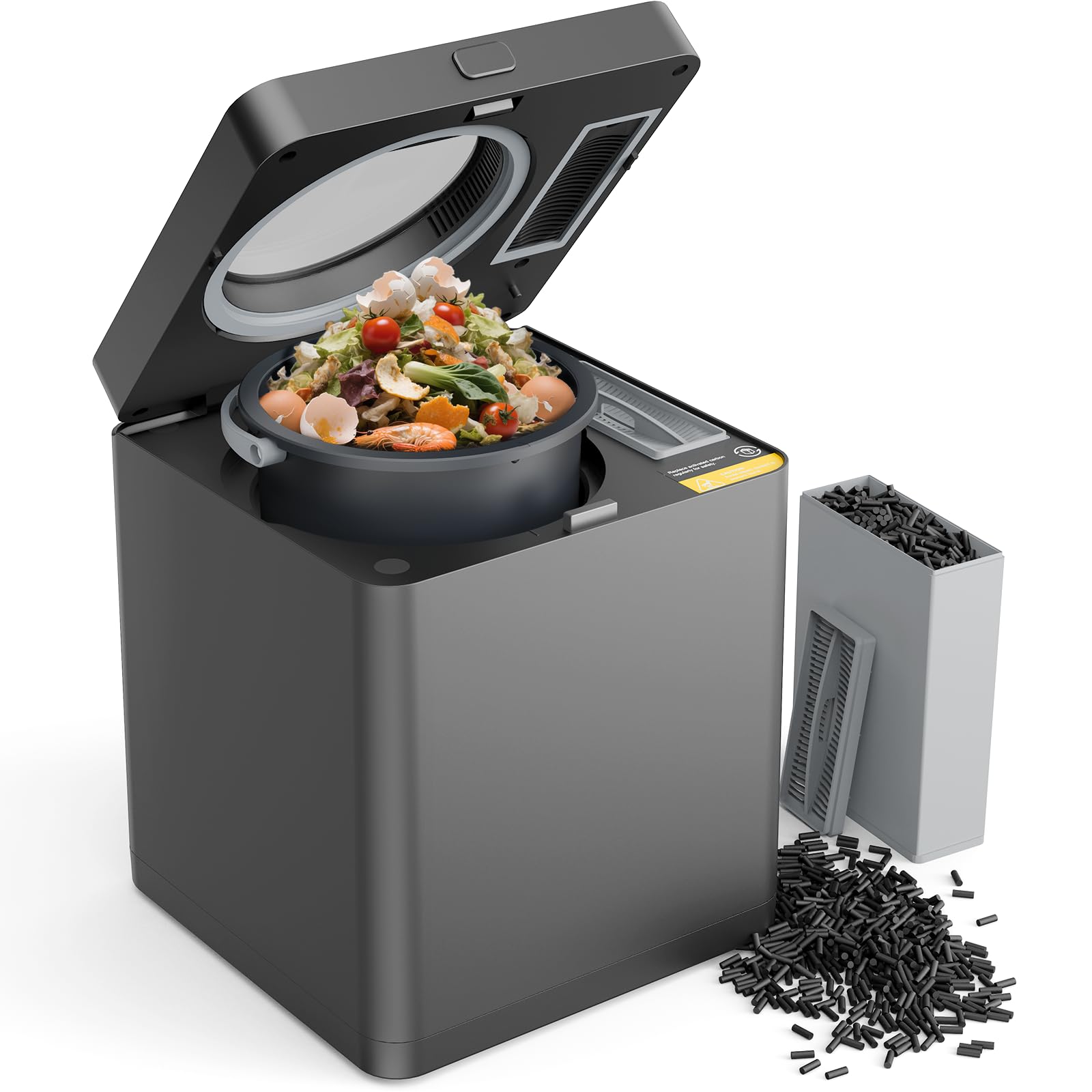 Photo 1 of TOPZEE Electric Compost Bin for Kitchen - 3L Countertop Composter with Odorless Auto-Cleaning, Turns Food Waste to Fertilizer in 4 Hours, for Indoor Home Use