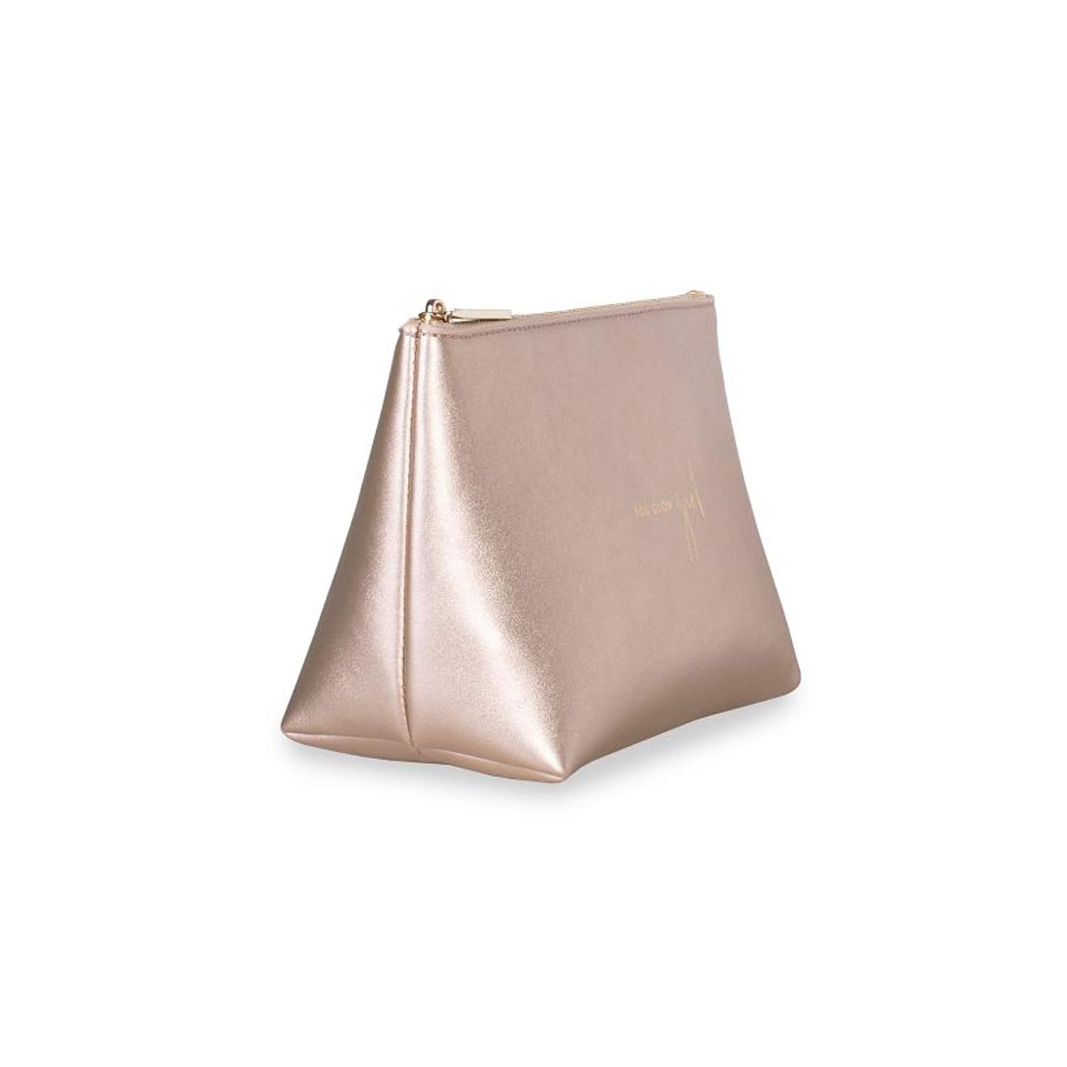 Katie Loxton Mia Travel Pouch You Glow Girl Metallic Rose Gold Women's Faux Leather Make-Up Case