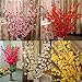 5Pcs Spring Peach Blossom Cherry Plum Bouquet Branch Silk Flower,Artificial Flowers Fake Flower for Wedding Home Office Party Hotel Yard Decoration