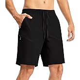 BASUDAM Men's Hiking Running Shorts Summer Quick Dry Lightweight Athletic Outdoor Travel Camping Cargo with Zipper Pockets