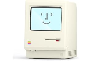 Maclock WB-8 Retro Pixel Alarm Clock 1984 Vintage Computer Decor with Pixel LCD Display, 5 Alarm Modes, Warm Dimmer & Floppy 