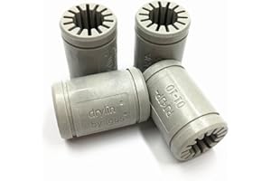 LASSOS BOUTIQUE Solid Polymer LM10UU Bearing 10mm Shaft - Igus Drylin RJ4JP-01-10 for 3D Printer (4 Pieces)