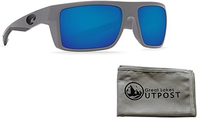 Amazon.com: Costa del Mar Motu Blue Mirror 580P Matte Gray Frame Sunglasses w/Cloth: Clothing