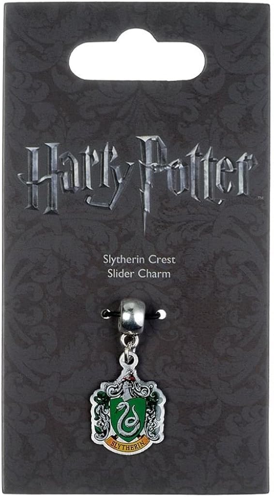 CARAT SHOP Harry Potter Charm Pendant Slytherin Crest Slider Jewellery, silver - Image 3