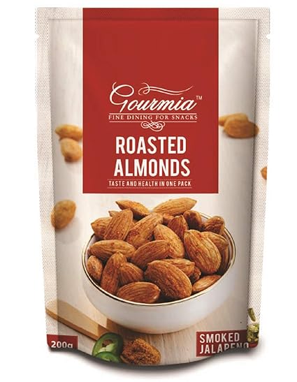 Gourmia Roasted Almonds, Smoked Jalapeno, 200g