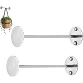 Bloem Revel 8" Indoor Wall-Mount Plant Hook, 15 lb Capacity, Silver | Easy-install wall hook with a 15 lb capacity, designed for adding hanging basket planters.