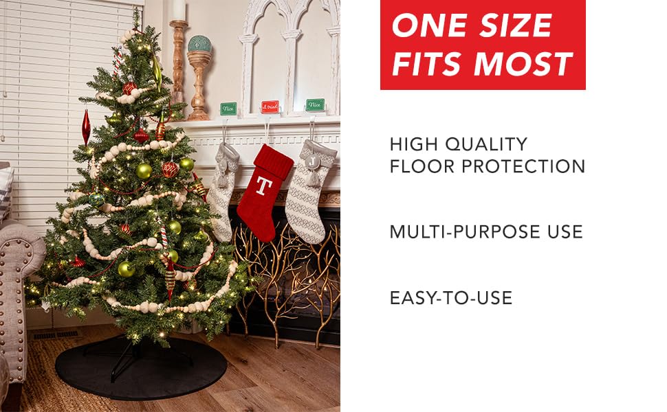 XCEL 32" Round x 1/2" Thick Heavy Duty Christmas Tree Floor Protector