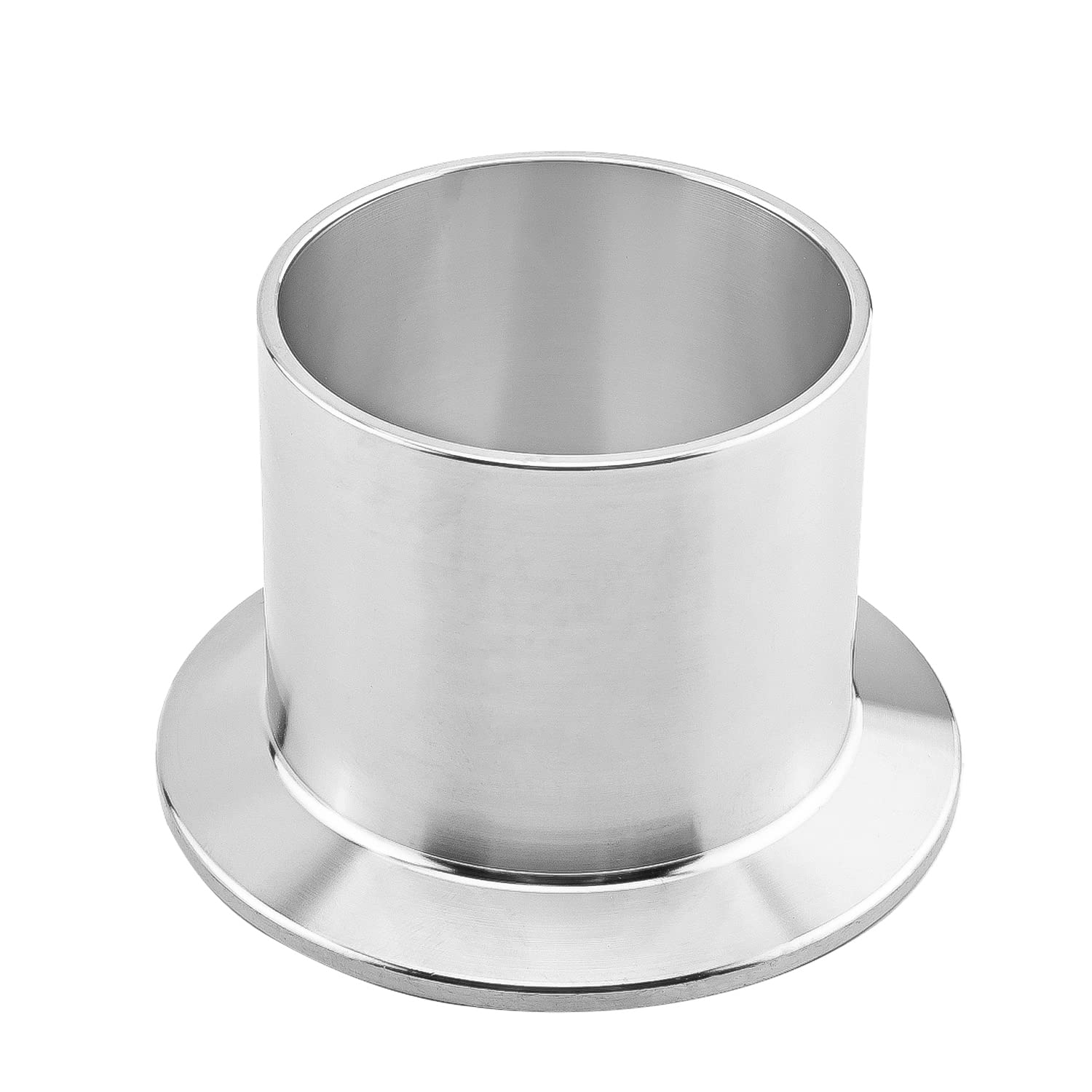 Othmro 304 Stainless Steel Fitting Long Weld Clamp Ferrule Fits Clamp 54x50mm 1Pcs