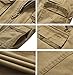 Gihuo Men's Reversible Cotton Leisure Outdoor Pockets Fish Photo Journalist Vest (L, Khaki)