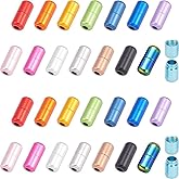 PH PandaHall 15 Colors No Tie Shoelace Buckle 30pcs Tieless Buckle Lock Metal Turnbuckle Connector Aluminum Jewelry Clasps for Sneakers Shoes Repair Hiking Boots Bracelet Necklace Making