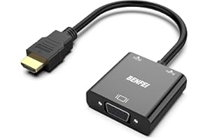BENFEI HDMI to VGA, HDMI to VGA Adapter (Male to Female) with Audio Compatible for Laptop, Xbox 360 One, PS4 PS3, Mac mini