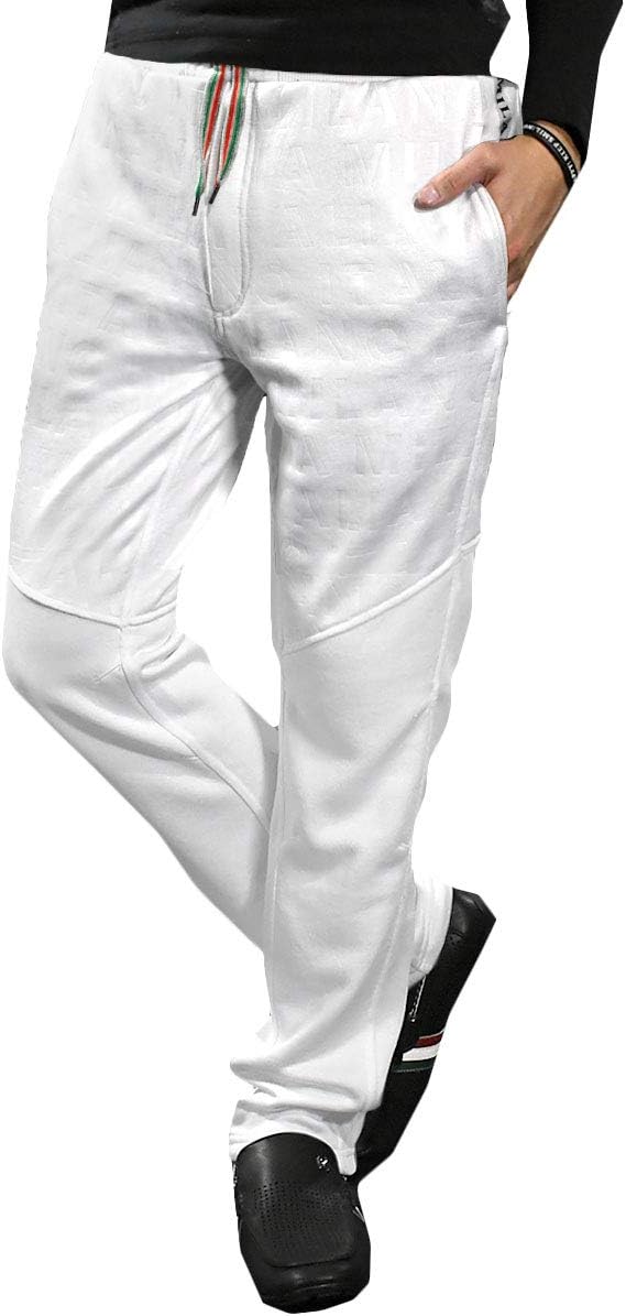 Amazon Viola Rumore ヴィオラ ビオラ ロングパンツ 切り替え メンズ ラインパンツ スウェット ボトムス メンズ ホワイト白 915 Xl ロングパンツ 通販