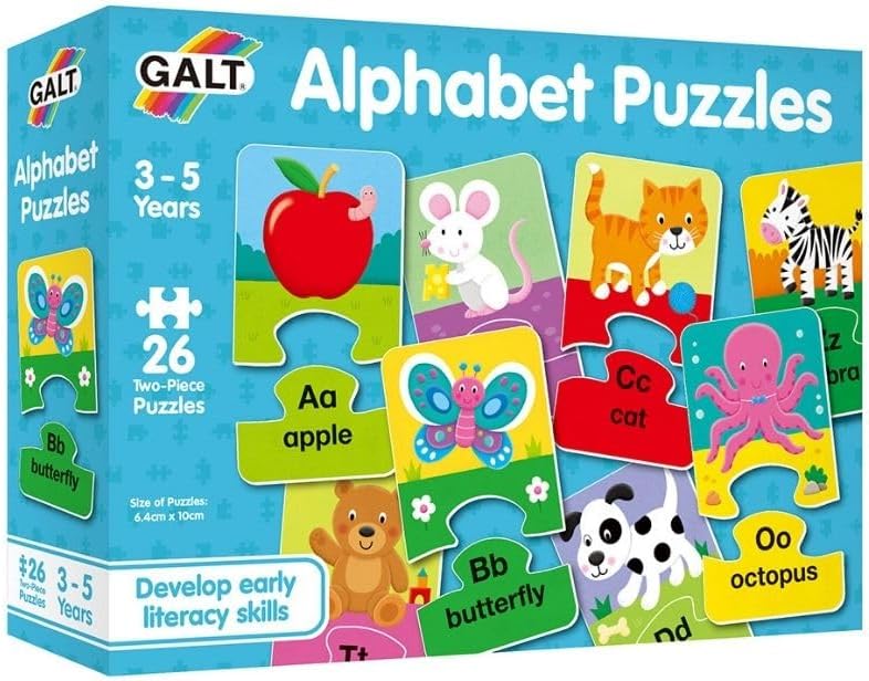 Galt Alphabet Puzzles 26 Two Piece Puzzles Early Learning for Kids