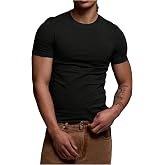 VIPWOLF Men's Muscle Shirt Short Sleeve Slim Fit Athletic T Shirt | Basic Tshirt, Athletic Gym Workout Shirt of Men, Summer Clothes, Crew Neck