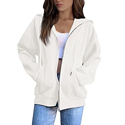 MKLUNJOP Jackets For Women Trendy Zip Up Hoodie