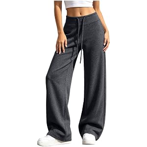 Wide Leg Yoga Pants for Women Baggy Sweatpants High Waisted Track Pants | Workout, Athletic, with Pockets, Y2k, Straight Leg,