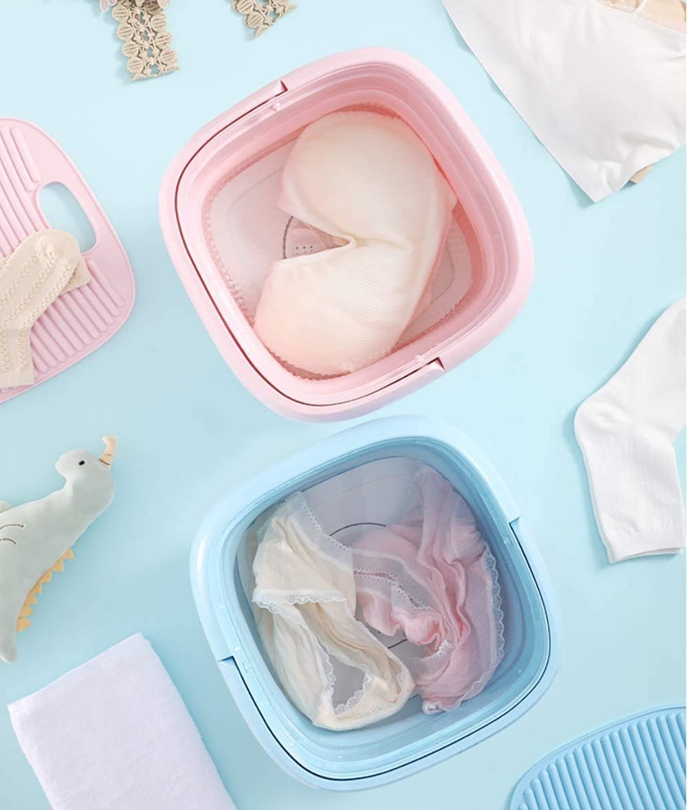 Draagbare Wasmachines Mini Opvouwbare Wasmachine Met Ultrasone Sterilisatie Automatische Ondergoedwasmachine Vrijstaande Babywasmachine Pink Blue