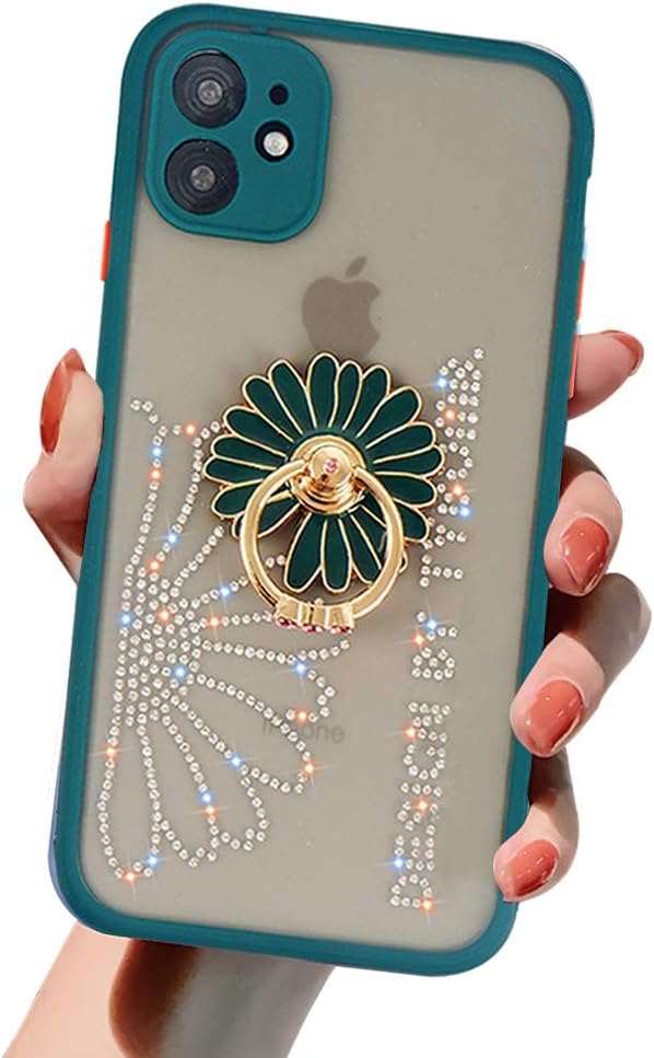 Amazon Co Jp Iphone12 ケース Iphone 12 Proケース リング 可愛い キラキラ Iphone12 ケース リング付き おしゃれ クリア 花柄 半透明 マット加工 スマホケース 6 1インチ 専用 12プロ 12 リングケース 人気 女性 存在感抜群 ストラップホール付き