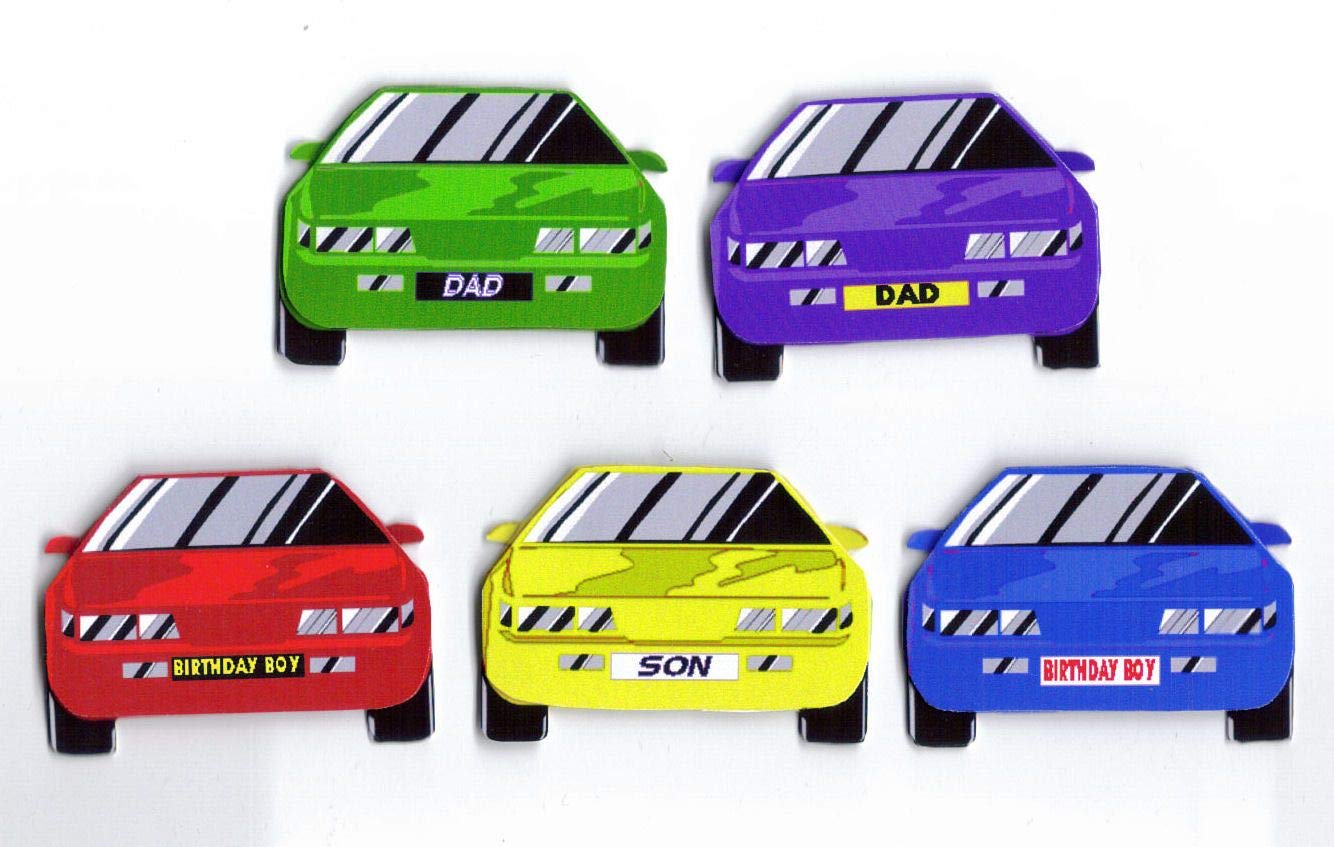 Car Card Making Toppers Craft Embellishments for Father's Day, Birthday etc, Dad, Son