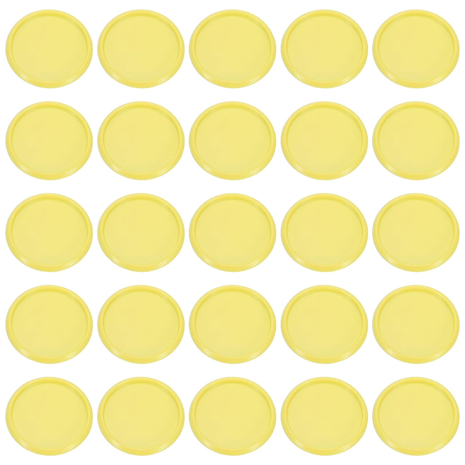 PATIKIL 35mm 1-1/2" Yellow Plastic Round Book Binding Discs, 55 Pcs Discbound Expansion Discs Plating Round Binder Rings for DIY Notebook Planner