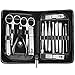 PhantomSky 15 Pcs Stainless Steel Manicure Pedicure Set Nail-Clippers Cleaner Cuticle Grooming Kit - Perfect Nail Scissors Tool Set for Professional and Daily Use