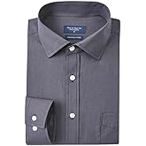 Year In Year Out Wrinkle Free Dress Shirt for Men Regular Fit Long Sleeve Wrinkle Resistant Shirt