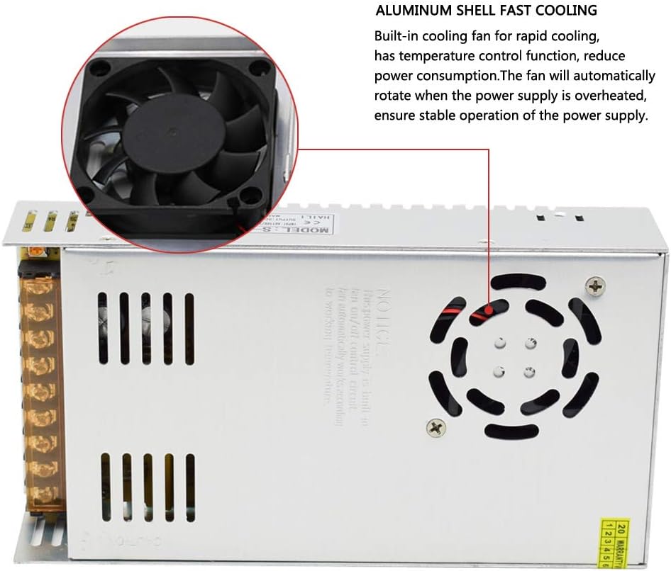 AC 110V/220V to DC 5V 60A 300W Switching Power Supply AC-DC Power adapter Transformer(5V 60A), 5V-60A-300W - Image 5