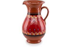 Cactus Canyon Ceramics Spanish Terracotta 2 Quart Pitcher, Red