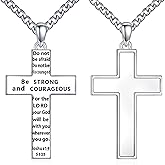 LUHE Cross Necklace for Men Sterling Silver Cross Pendant Necklace Religious Jewelry Christian Gifts