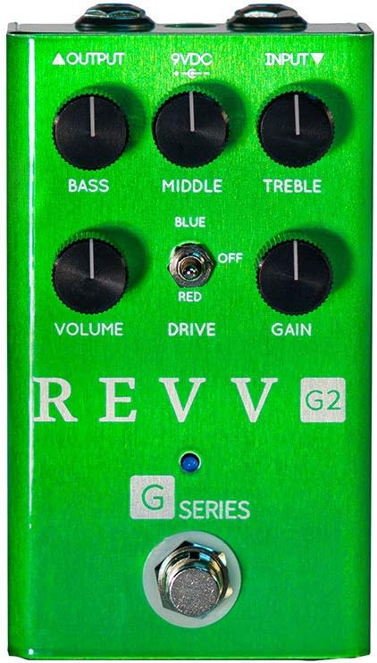 Revv - G2 Drive/Crunch Pedal, Clear,Blue,Green,Red