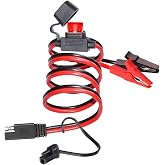 YETOR 14AWG Battery Alligator Clips,SAE Quick Release Adapter to Alligator Clips.
