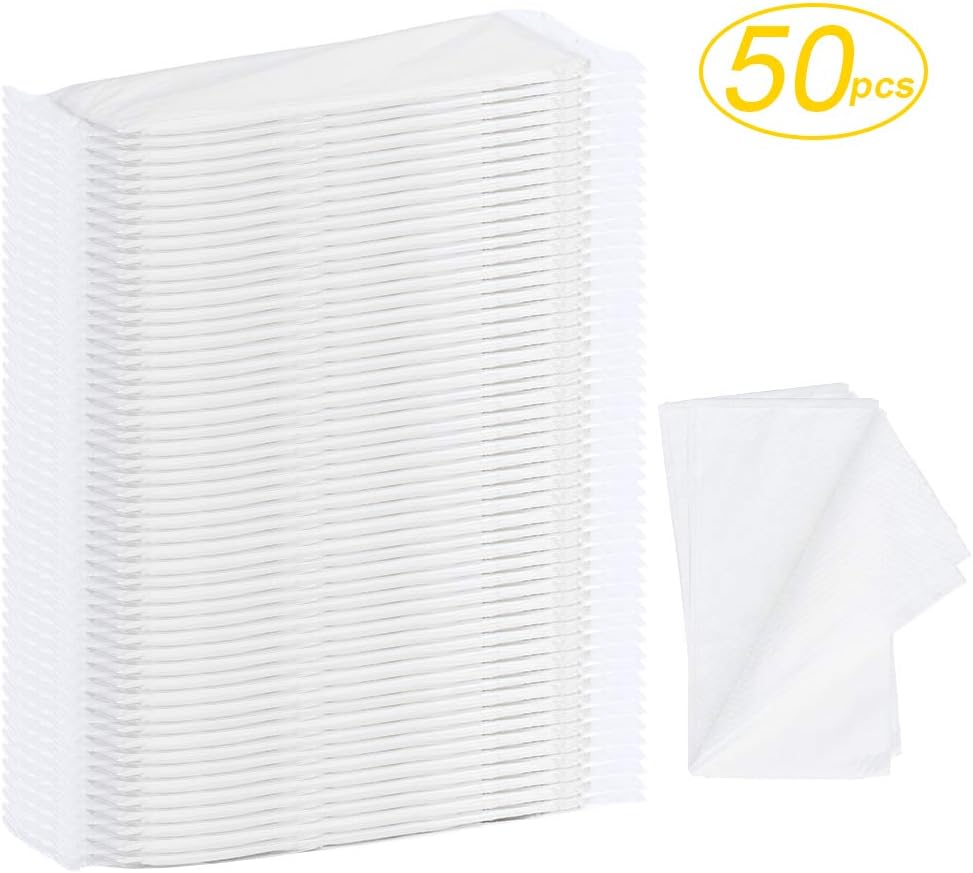 Disposable Hair Towels,BS 50pcs Large Luxury Hair Salon Towels-Spa and Salon Quality Softness for Guests, Clients | Hair, Face, Body Use-Ecofriendly,Biodegradable,Size: 31.5" x 15.7": Home & Kitchen