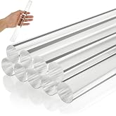 JMIATRY 10PCS 10Inch Clear Acrylic Rod 1 inch Diameter Plastic Dowel Rod | Acrylic Dowel Rod, Acrylic Sticks, For DIY Craft, Party Decoration,10 in Length, Limited Heat Resistance:160-180&deg;F (70-80&deg;C)