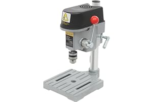 GMSLUU 340W Mini Drill Press, 3-Speed Mini Bench Drill Press Portable Drill Press Stand, 0-16000rpm 3-Speed Adjustable Benchtop Drill Machine Compact Portable Drill Press for DIY Furniture