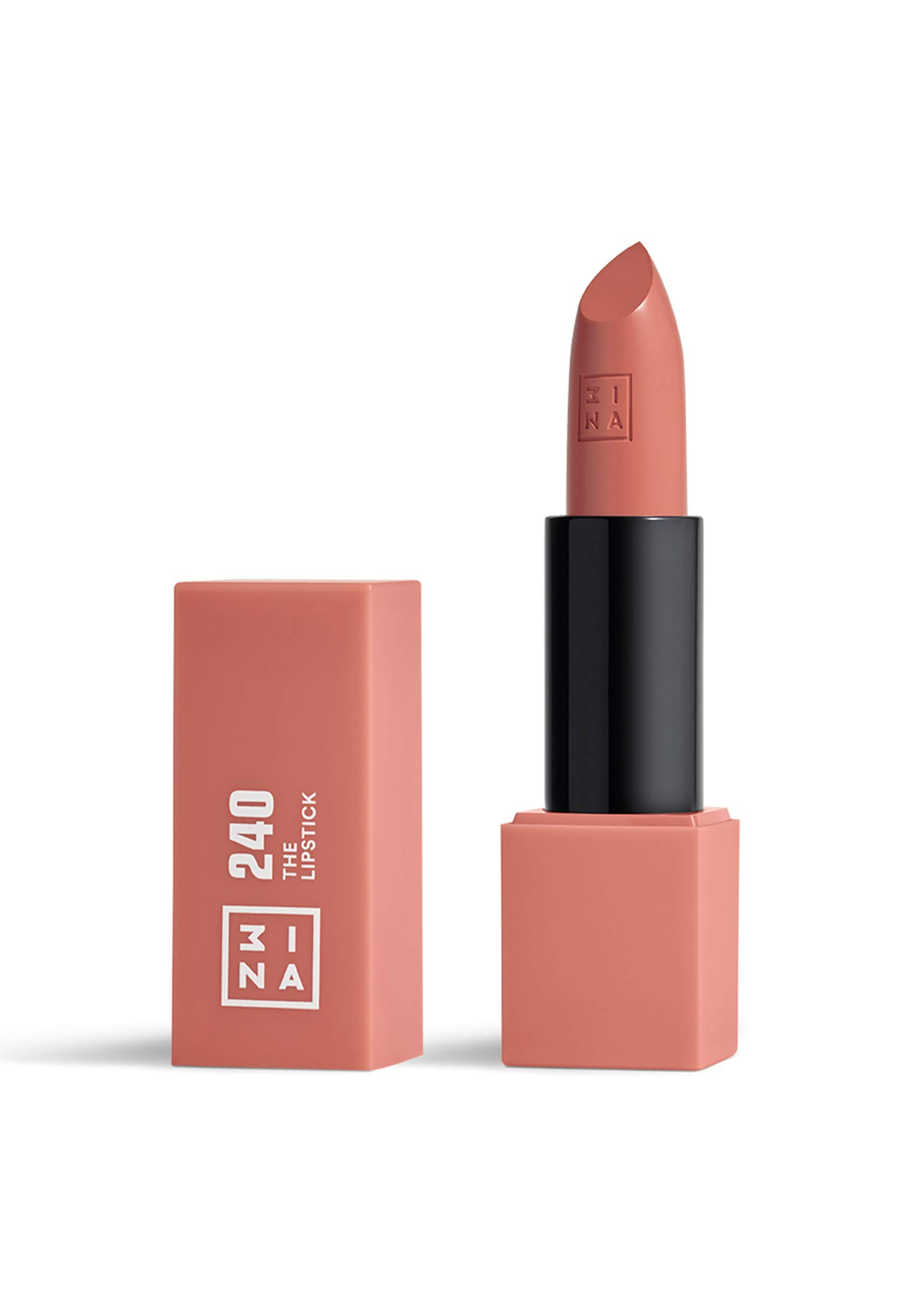 3INA MAKEUP - The Lipstick 240- Medium Nude Pink Lipstick with Vitamin E & Shea Butter - Long Lasting Matte Creamy Lip Colour