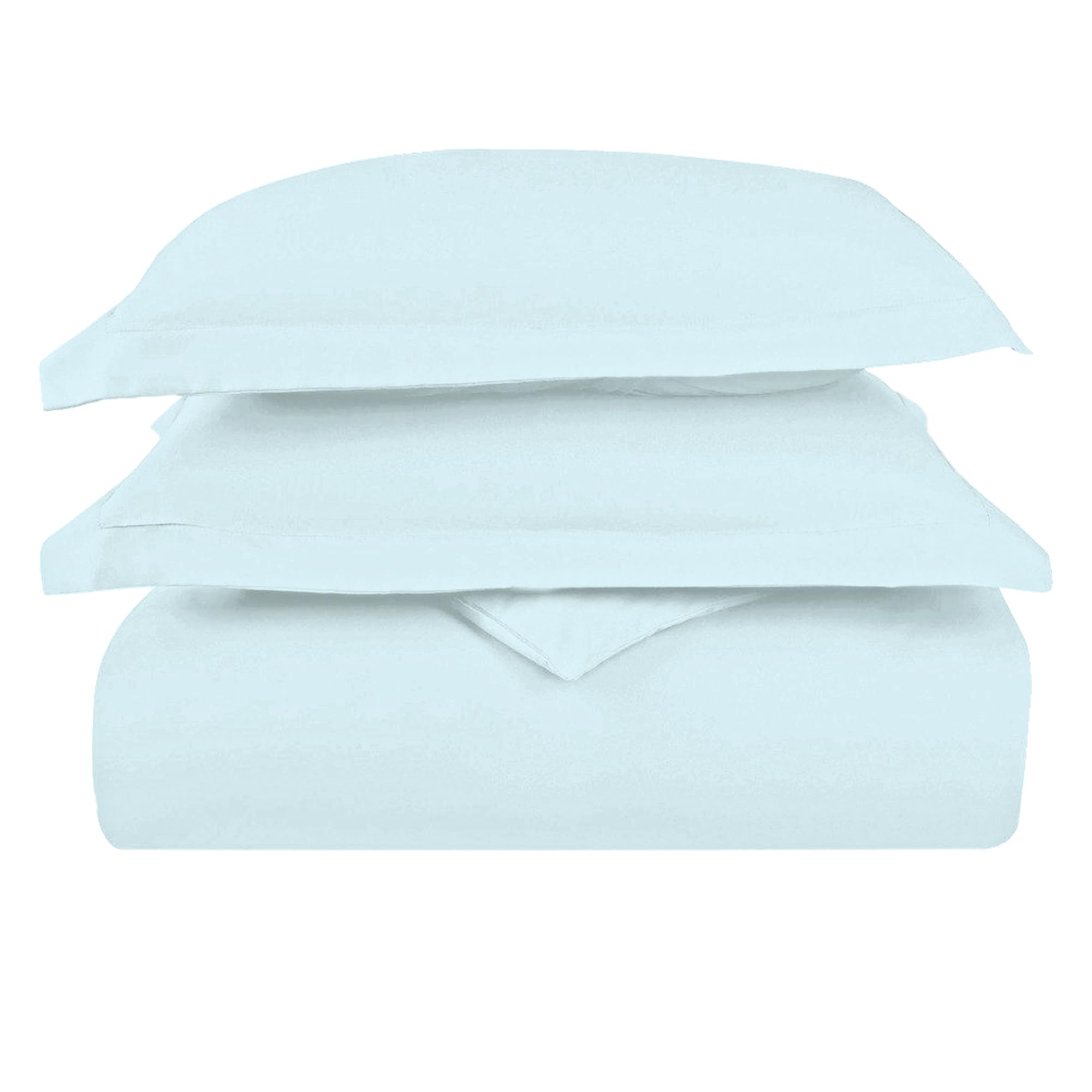 Pizuna Luxurious Cotton Double Size Baby Blue, 1000 Thread Count 100% Long Staple Cotton Thick Duvet Cover Double 200x200cm, Sateen Quilt Cover with Button Closure (Duvet Cover Double)