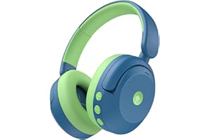 iClever BTH20 Active Noise Cancelling Headphones for Kids, 60H Play Time,Type C Fast Charging, Safe Volume 80dBA, Bluetooth5.4, Award-Winning Kids Headphones Wireless for iPad Tablet Airplane, Blue