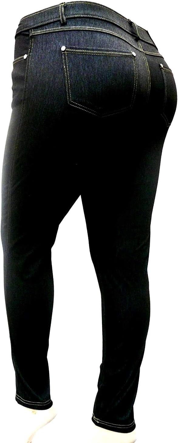 1826 Jeans1826 Plus Size Knit Women's Jeggings Legging Skinny Leg Denim Jeans Color 1X 2X 3X (1X Plus =14 16, Black)
