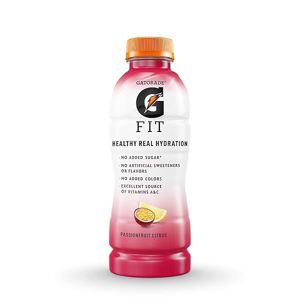 GATORADE FIT ELECTROLYTE BEVERAGE, HEALTHY REAL HYDRATION, PASSIONFRUIT CITRUS, 16.9.OZ BOTTLE