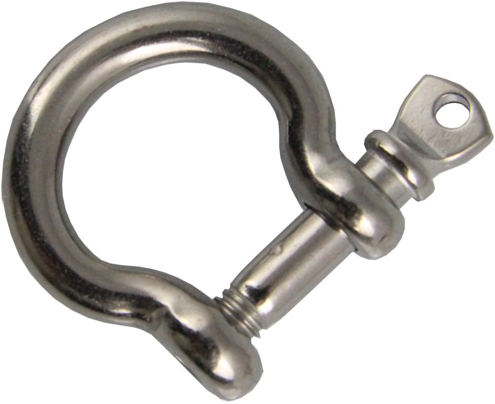 Set of 2 Curved Shackles Diameter 4 x 16 mm A4 Stainless Steel Similar to DIN 82101