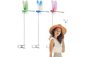 HUNANZHONGYI Dragonfly Clip Bug Repe Llent - 3D Dragonfly Clips, 3-Pack - Deer and Horse Fly Deterrent for Indoor/Outdoor Garden