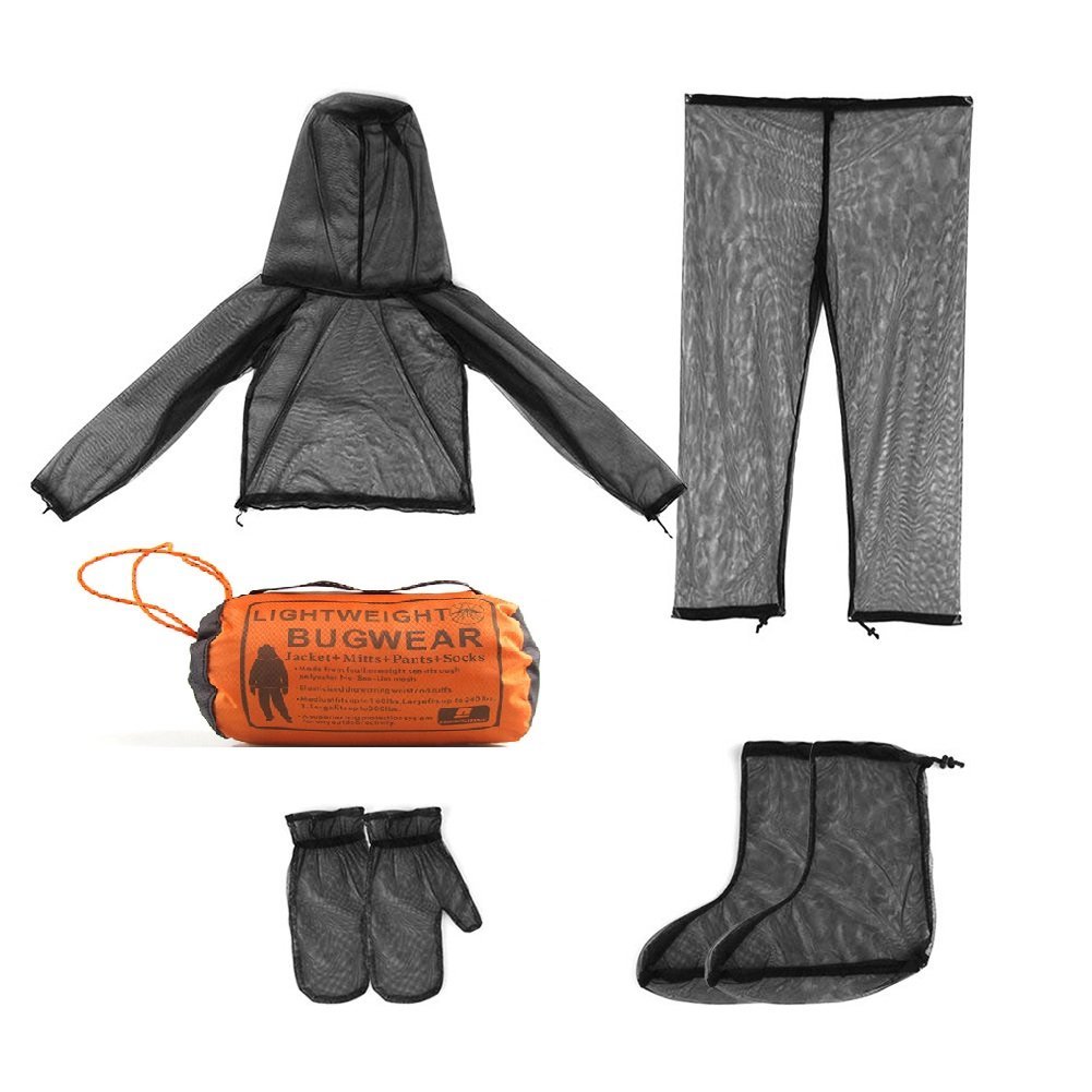 Mallalah Mosquito Suit, Repellent Bug Jacket Mesh Hooded Suits Unisex Mesh Insect Protective, Perfect for Hiking, Camping, Fly Fishing & Outdoor Activities (S)