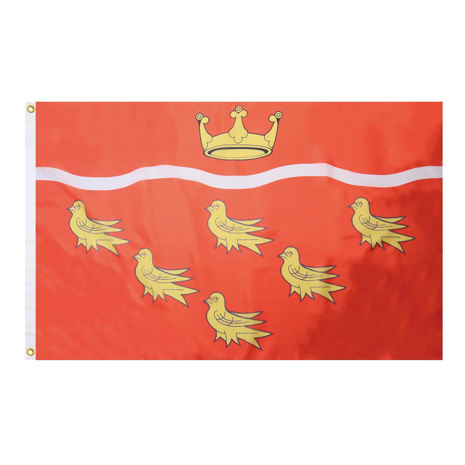 AZ FLAG - East Sussex County Flag - 2x3 Ft - 100D Polyester East Sussex - England Banner with Two Metal Grommets - Fade Resistant - Vivid Colors - 2' x 3' Feet - 90x60 Cm