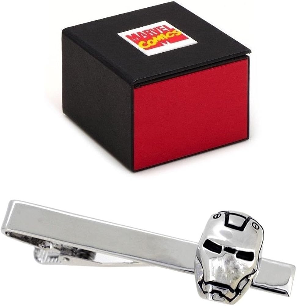 Clip de corbata de hierro de MARVEL Comics, con caja de regalo: Amazon.es: Joyería