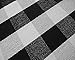 Levinis Buffalo Check Rug 3' x 5' - Retro Farmhouse Lattice Area Rugs - Black and White Checkered Plaid Rug for Front Porch/Kitchen/Bedroom, 35.4