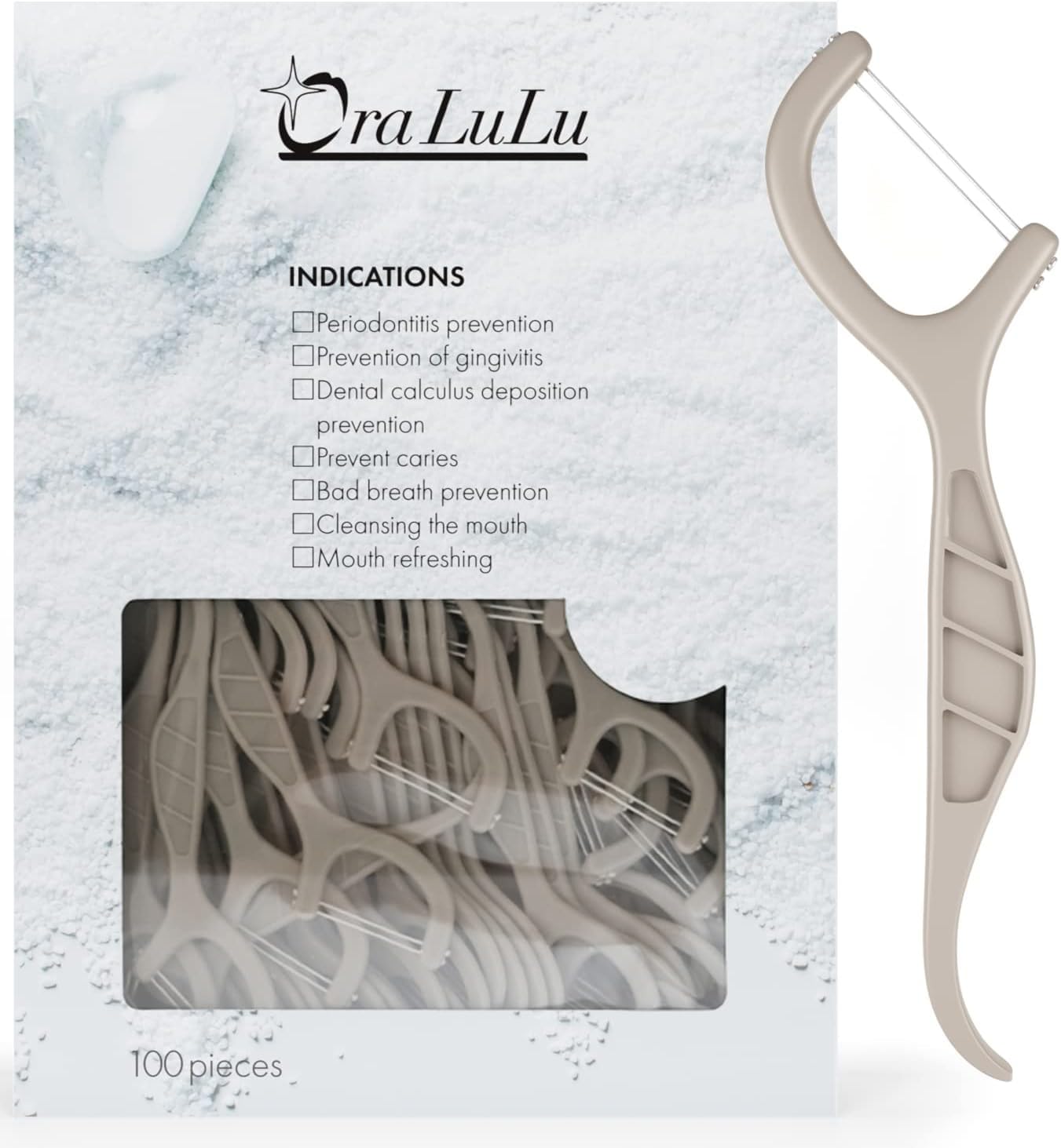 OraLuLu(オーラルル) [強化糸2連フロス] デンタルフロス 歯間ブラシ フロス 歯 2本糸 歯間ケア 100本商品画像