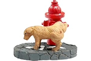 NINIPAPA Christmas Village Accessories Fire Hydrant for Christmas Village Santa's Sets Resin Figurines Puppy Statue for Santa Ornaments and Christmas Decoration